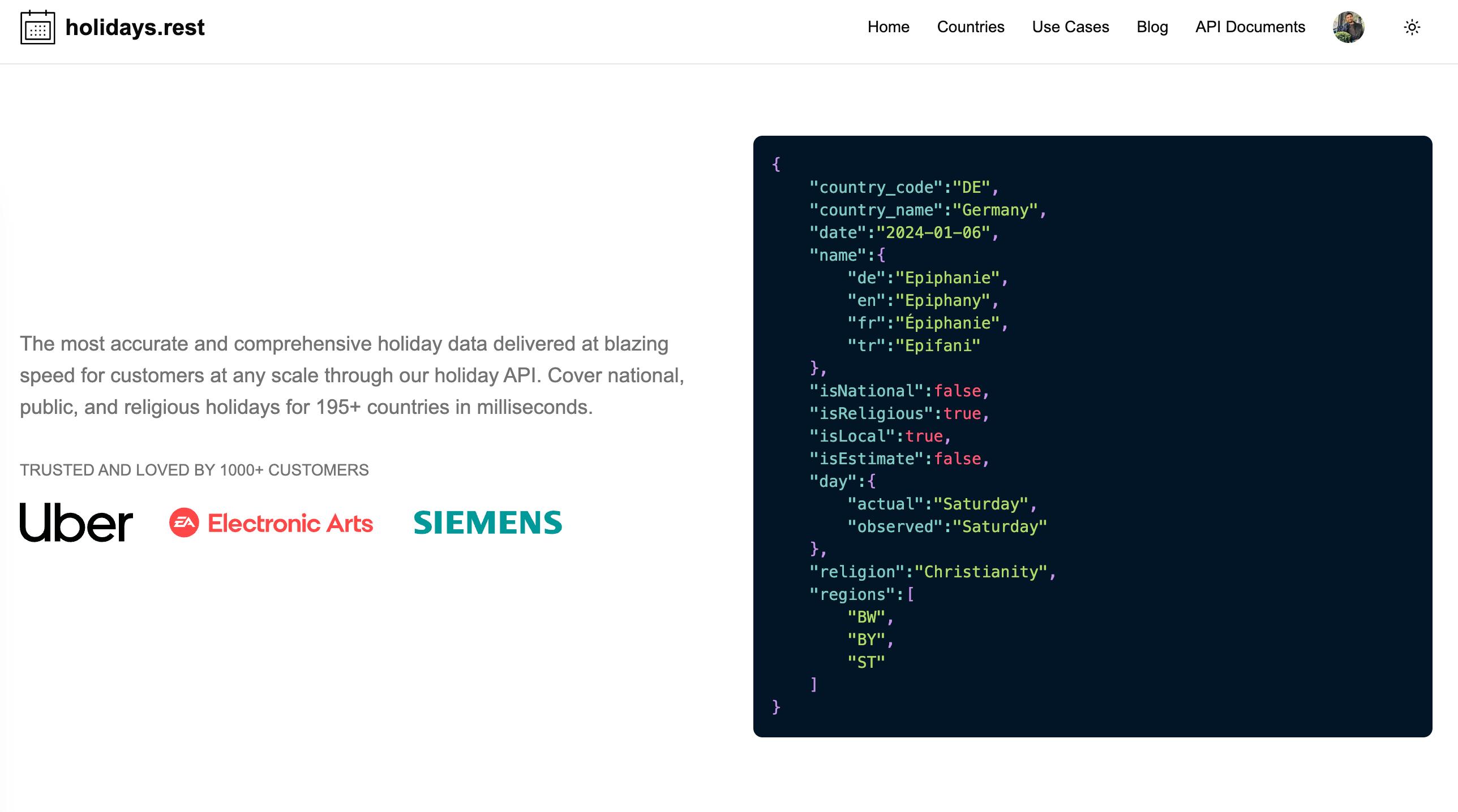 holidays.rest visual